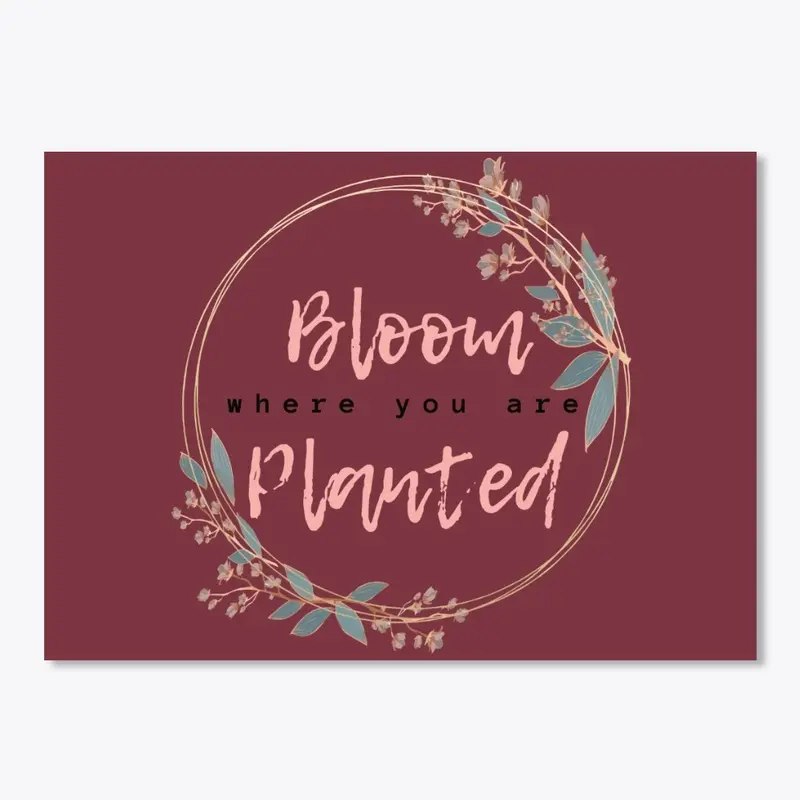 Bloom where you are Planted